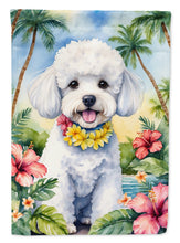 Load image into Gallery viewer, Bichon Frise Luau House Flag