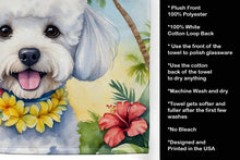 Load image into Gallery viewer, Bichon Frise Luau Kitchen Towel