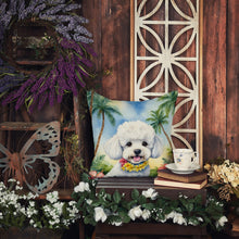 Load image into Gallery viewer, Bichon Frise Luau Throw Pillow