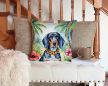 Load image into Gallery viewer, Bluetick Coonhound Luau Throw Pillow - 14x14 Decorative Pillow – Art for Your Home &amp; Patio