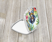 Load image into Gallery viewer, Bluetick Coonhound Luau Compact Mirror – Stylish Purse Mirror with Artistic Covers