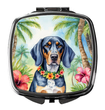 Load image into Gallery viewer, Bluetick Coonhound Luau Compact Mirror – Stylish Purse Mirror with Artistic Covers