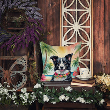 Load image into Gallery viewer, Border Collie Luau Throw Pillow - 14x14 Decorative Pillow – Art for Your Home &amp; Patio