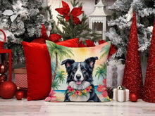 Load image into Gallery viewer, Border Collie Luau Throw Pillow - 14x14 Decorative Pillow – Art for Your Home &amp; Patio