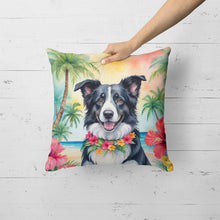 Load image into Gallery viewer, Border Collie Luau Throw Pillow
