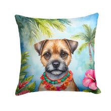 Load image into Gallery viewer, Border Terrier Luau Throw Pillow