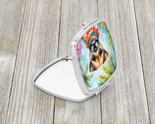 Load image into Gallery viewer, Border Terrier Luau Compact Mirror – Stylish Purse Mirror with Artistic Covers
