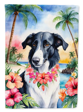 Load image into Gallery viewer, Borzoi Luau Garden Flag – Tropical Dog Decor with Hibiscus &amp; Palm Leaves