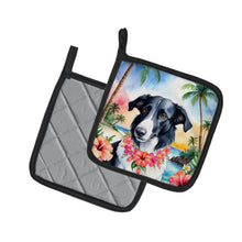 Load image into Gallery viewer, Borzoi Luau Pot Holders - Set of 2 Decorative Kitchen Helpers | Made in the USA