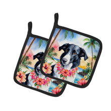 Load image into Gallery viewer, Borzoi Luau Pot Holders - Set of 2 Decorative Kitchen Helpers | Made in the USA