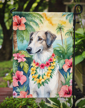 Load image into Gallery viewer, Borzoi Luau Garden Flag – Tropical Dog Decor with Hibiscus &amp; Palm Leaves