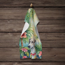Load image into Gallery viewer, Borzoi Luau Kitchen Towel