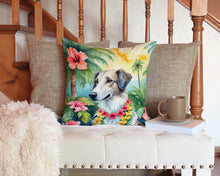 Load image into Gallery viewer, Borzoi Luau Throw Pillow - 14x14 Decorative Pillow – Art for Your Home &amp; Patio