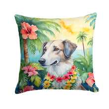Load image into Gallery viewer, Borzoi Luau Throw Pillow - 14x14 Decorative Pillow – Art for Your Home &amp; Patio