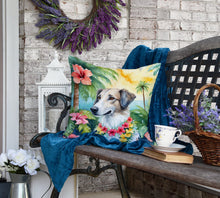 Load image into Gallery viewer, Borzoi Luau Throw Pillow