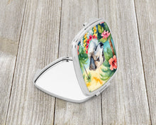 Load image into Gallery viewer, Borzoi Luau Compact Mirror – Stylish Purse Mirror with Artistic Covers