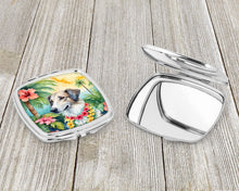 Load image into Gallery viewer, Borzoi Luau Compact Mirror – Stylish Purse Mirror with Artistic Covers