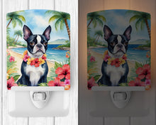 Load image into Gallery viewer, Boston Terrier Luau Ceramic Night Light