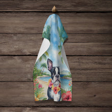 Load image into Gallery viewer, Boston Terrier Luau Kitchen Towel
