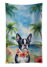 Load image into Gallery viewer, Boston Terrier Luau Kitchen Towel
