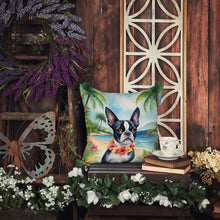 Load image into Gallery viewer, Boston Terrier Luau Throw Pillow - 14x14 Decorative Pillow – Art for Your Home &amp; Patio