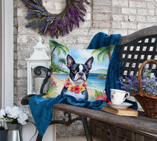 Load image into Gallery viewer, Boston Terrier Luau Throw Pillow