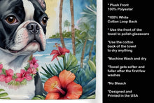 Load image into Gallery viewer, Boston Terrier Luau Kitchen Towel