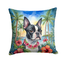 Load image into Gallery viewer, Boston Terrier Luau Throw Pillow