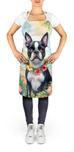 Load image into Gallery viewer, Boston Terrier Luau Apron – Artist-Designed Kitchen, BBQ &amp; Craft Apron