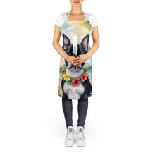 Load image into Gallery viewer, Boston Terrier Luau Apron – Artist-Designed Kitchen, BBQ &amp; Craft Apron