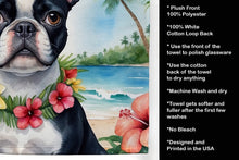Load image into Gallery viewer, Boston Terrier Luau Kitchen Towel