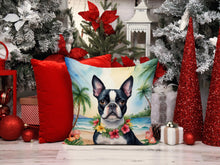 Load image into Gallery viewer, Boston Terrier Luau Throw Pillow - 14x14 Decorative Pillow – Art for Your Home &amp; Patio