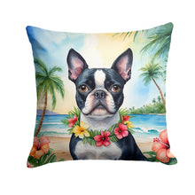 Load image into Gallery viewer, Boston Terrier Luau Throw Pillow