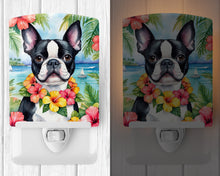 Load image into Gallery viewer, Boston Terrier Luau Ceramic Night Light