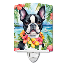 Load image into Gallery viewer, Boston Terrier Luau Ceramic Night Light