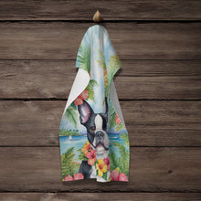 Load image into Gallery viewer, Boston Terrier Luau Kitchen Towel