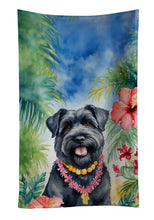 Load image into Gallery viewer, Bouvier des Flandres Luau Kitchen Towel