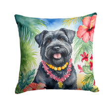 Load image into Gallery viewer, Bouvier des Flandres Luau Throw Pillow