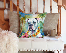 Load image into Gallery viewer, White Boxer Luau Throw Pillow - 14x14 Decorative Pillow – Art for Your Home &amp; Patio