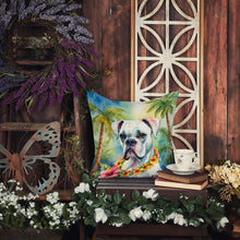 Load image into Gallery viewer, White Boxer Luau Throw Pillow