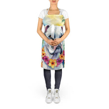 Load image into Gallery viewer, White Boxer Luau Apron – Artist-Designed Kitchen, BBQ &amp; Craft Apron