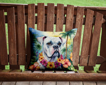 Load image into Gallery viewer, White Boxer Luau Throw Pillow - 14x14 Decorative Pillow – Art for Your Home &amp; Patio
