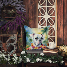 Load image into Gallery viewer, White Boxer Luau Throw Pillow - 14x14 Decorative Pillow – Art for Your Home &amp; Patio