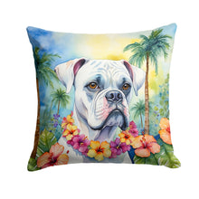 Load image into Gallery viewer, White Boxer Luau Throw Pillow - 14x14 Decorative Pillow – Art for Your Home &amp; Patio