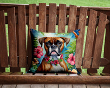 Load image into Gallery viewer, Boxer Luau Throw Pillow - 14x14 Decorative Pillow – Art for Your Home &amp; Patio