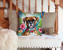 Load image into Gallery viewer, Boxer Luau Throw Pillow - 14x14 Decorative Pillow – Art for Your Home &amp; Patio