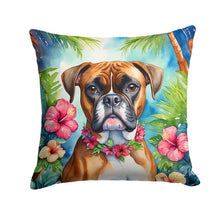 Load image into Gallery viewer, Boxer Luau Throw Pillow - 14x14 Decorative Pillow – Art for Your Home &amp; Patio