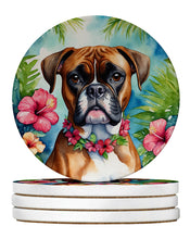 Load image into Gallery viewer, Boxer Luau Large Sandstone Coasters Pack of 4