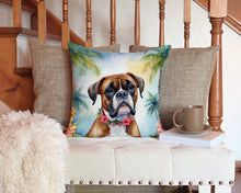Load image into Gallery viewer, Boxer Luau Throw Pillow - 14x14 Decorative Pillow – Art for Your Home &amp; Patio