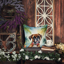 Load image into Gallery viewer, Boxer Luau Throw Pillow - 14x14 Decorative Pillow – Art for Your Home &amp; Patio